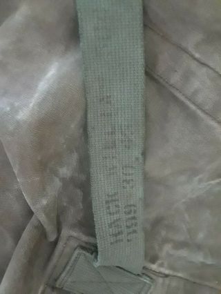 Vintage Old U.  S.  Military Army Green Canvas Duffel Bag Marine Sea Bag 2