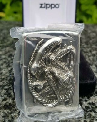 Zippo,  Sterling Silver Crouching Alien,  Limited Edition ( (extremely Rare))