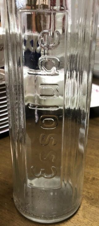 Vintage Essolube 1 Quart Tall Glass Oil Bottle - Esso