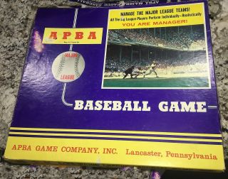 1971 Apba Major Leagure Baseball Game Complete 24 Teams Vintage