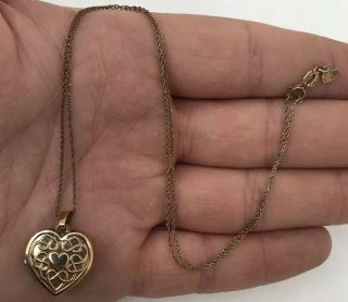 9ct Gold Celtic Locket Pendant On Chain Inscribed