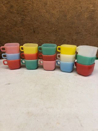 Vintage Glasbake Made In America Cups/mugs Set Of 15