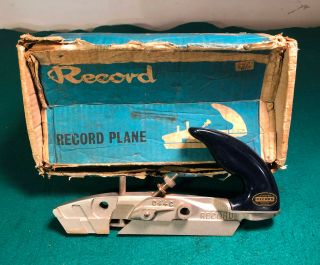 Vintage Record 044c Plough Plane W/ Box Cutters & Instructions Made In England