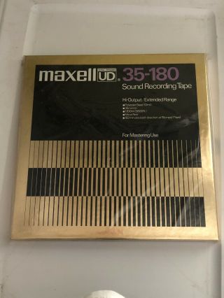 Nos Vtg Maxell Ud 35 - 180 Mastering Recording Blank Tape 10.  5 " Metal Reel