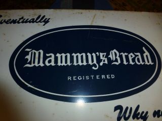 Vintage MAMMY ' S BREAD Sign Store Steel Display Rack Topper Advertising 19 