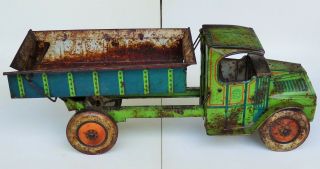 1920 ' S J.  CHEIN MACK CAB HERCULES LIFT DUMP TRUCK PRESSED STEEL 20.  5 