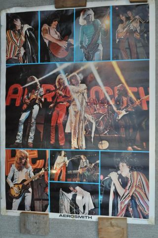 Vintage Aerosmith Collage Live Concert Poster 1977 - Large 42 " X 48 "