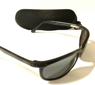 Rare Vintage Maui Jim Typhoon Sunglasses | Black W/ Grey Polarized Lenses Mj 168