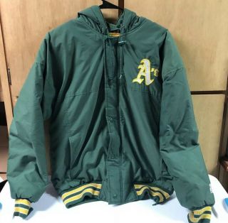 Vintage Oakland Athletics A’s Starter Parka Jacket,  Sz Men’s Small,  Mlb,  90s
