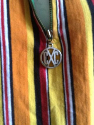 RARE Vintage Cross Colours Logo Long Sleeve Striped Polo Shirt Men ' s One Size 4