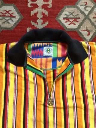 RARE Vintage Cross Colours Logo Long Sleeve Striped Polo Shirt Men ' s One Size 6