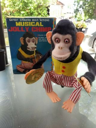 Vintage Musical Jolly Chimp Cymbal Playing Monkey Japan Made Fallout