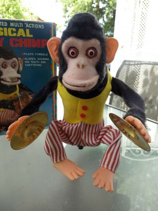 Vintage Musical Jolly Chimp Cymbal Playing Monkey Japan made Fallout 2