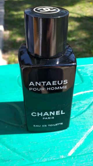 Vintage Chanel Antaeus Pourm Homme Eau De Toilette Splash Bottle 100 Ml.  3.  4 Fl
