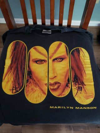 Vintage Marilyn Manson Rock Is Dead Shirt Winterland Productions Mens Large