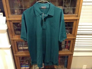 Vtg Nwt Burberry S/s Green 100 Cotton Made In Usa Polo Shirt Sz M - Cool