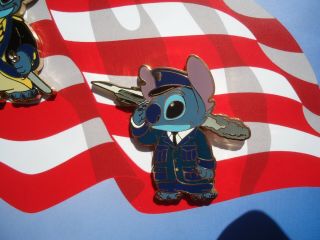 Rare Disneyland Disney Stitch US Military Pin Set Navy Army Marine Air Force 6