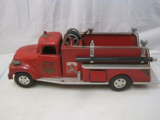 Vintage 1950’s Tonka No.  5 Metal Toy Pumper Fire Truck Firetruck B0658 (cons)