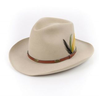 Vtg Stetson Roadrunner Silverbelly Western Cowboy Rancher 4x Beaver Fur Felt Hat