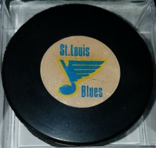 1977 - 83 St.  Louis Blues Vintage Nhl Viceroy Canada Official Game Puck