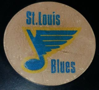 1977 - 83 ST.  LOUIS BLUES VINTAGE NHL VICEROY CANADA OFFICIAL GAME PUCK 2