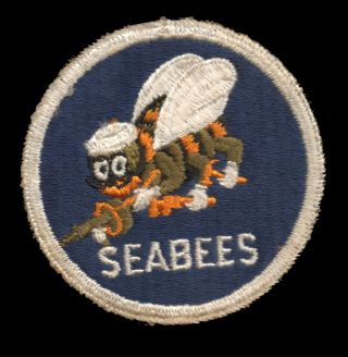 Wwii Us Navy Seabees Embroidered Sew - On Uniform Patch