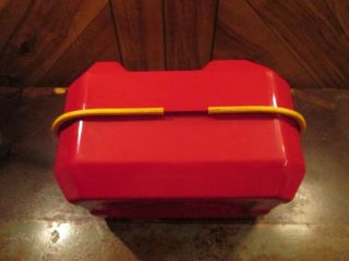 VINTAGE Blitz USMC 2.  5 Gallon 9.  5 Liters Red Metal Fuel Gas Can - DOT - 5L 20 - 84 6