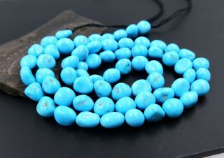 65 Sleeping Beauty Aaaa,  Untreated Turquoise Rare Beads 18.  25 " 105.  8cts