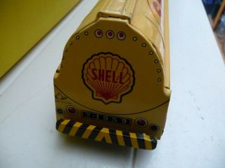 VINTAGE TIN LITHO JAPANESE FRICTION ADVERTISING SHELL OIL POWER X TOY TANK TRUCK 6