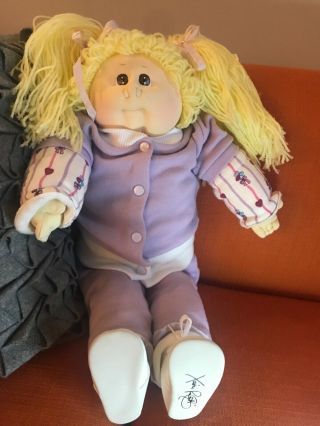 Signed Cabbage Patch Kids Baby Vtg 1983 22 " Soft Sculpture Doll Perfect