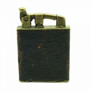 Vintage Carlton Automatic Lighter - Leather Wrapped -