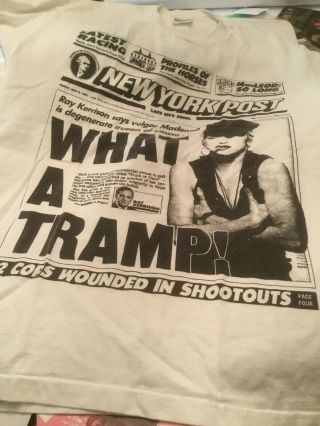 Elan - Madonna Vintage T - Shirt Rare York Post " What A Tramp " Vulgar Sleaze