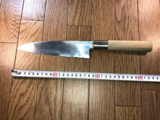 Japanese Chef ' s Kitchen Knife DEBA Vintage hocho MINAMOTO Japan 180/320mm HP549 3