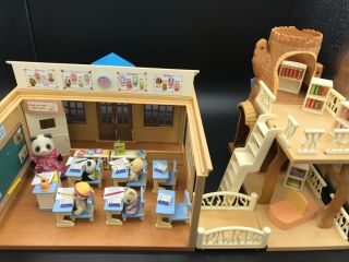 Calico Critters Sylvanian Families St Francis School And Library Boxed Very Rare