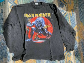 Vintage Iron Maiden Long Sleeve A Real Live One Tour Size L