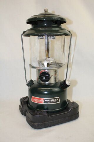 Vintage Coleman Lantern Green Model 288A Double Mantel with Hard Case 2
