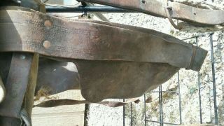 Old Vintage Antique Leather Cowboy Western Horse Saddle, 5