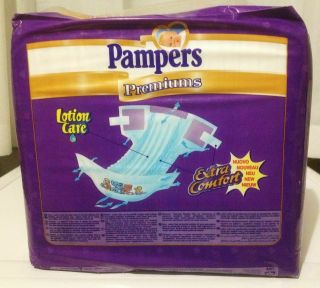 Vintage Pampers Premiums 32 Diapers 4 - 9 kg (9 - 20 lbs) Extra Comfort NOS 3
