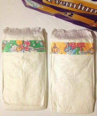 Vintage Pampers Premiums 32 Diapers 4 - 9 kg (9 - 20 lbs) Extra Comfort NOS 8