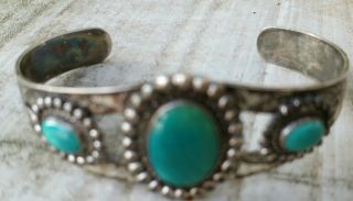 Vintage Bell Trading Post Sterling Silver Turquoise Native American Bracelet