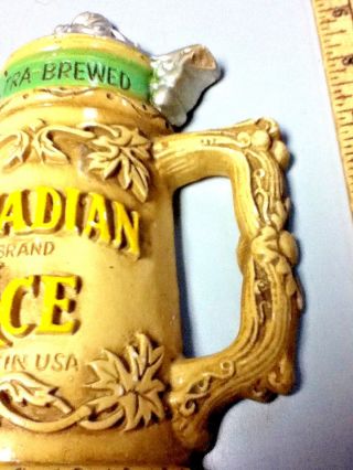 Canadian ace beer sign statue stein chalkware chalk vintage plaque Chicago KM5 4