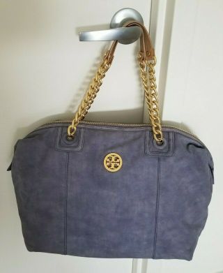 Tory Burch Suede Limited Edition Tote Bag - Vintage Style
