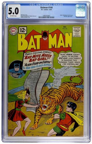 Batman 144 Cgc 5.  0 Vintage Dc Comic Joker Bat - Mite Bat - Girl Batwoman Gold 10c