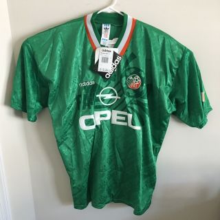 Vintage W/ Tags Ireland Football/soccer Jersey Adidas Fai Size Xl 1991