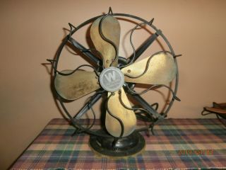 Vintage Westinghouse 12 Inch Brass Blade 3 Speed Fan Running Style L62628g