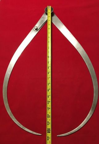 Vintage Starrett 24 Inch Firm Joint Caliper With Fine Adjustment Made In U.  S.  A.