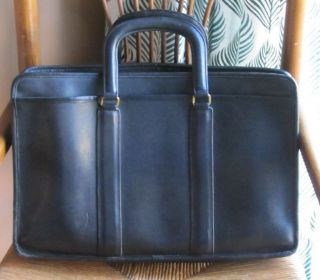 Vintage Coach Black Leather Briefcase