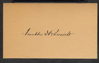 Franklin D Roosevelt Autograph Reprint On Period 1940s 3x5 Card