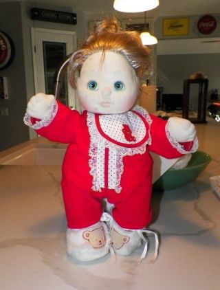 Vintage 1985 My Child Doll Strawberry Blonde Aqua Eyes Clothes