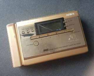 Vintage Rare Aiwa Hs - Jx2000 Amorphous Gold Cassette Player Walkman Anniversary